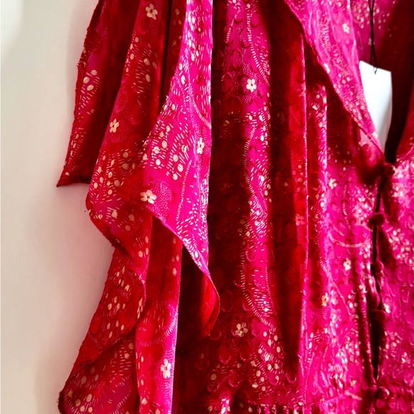 EQUIPMENT PARIS LIGHTWEIGHT SILK MIDI DRESS BUTTON FRONT 6 SMALL FLOWY FEMININE - Picture 9 of 13